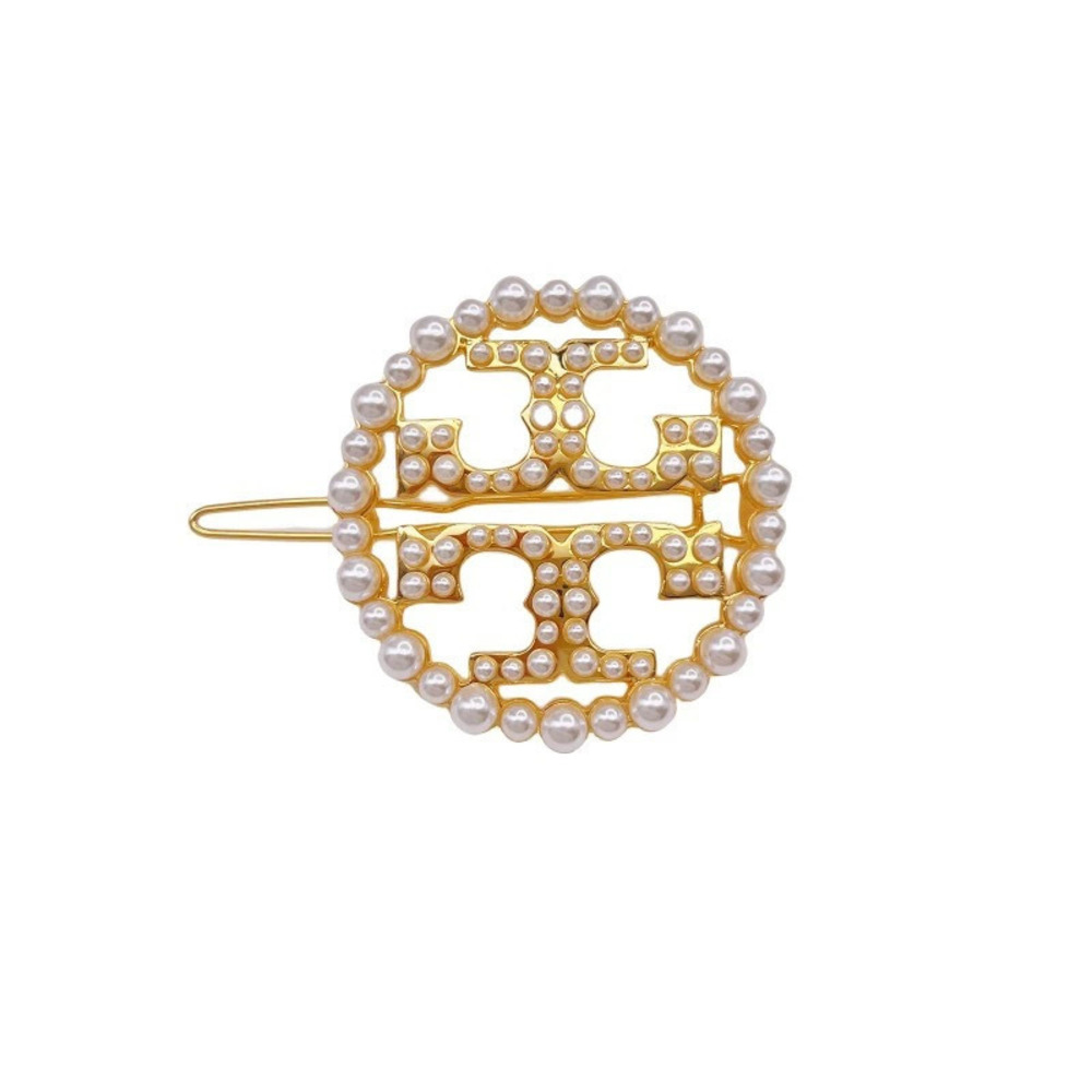 Tory Burch Gold Plated Double Hollow Hair Clip